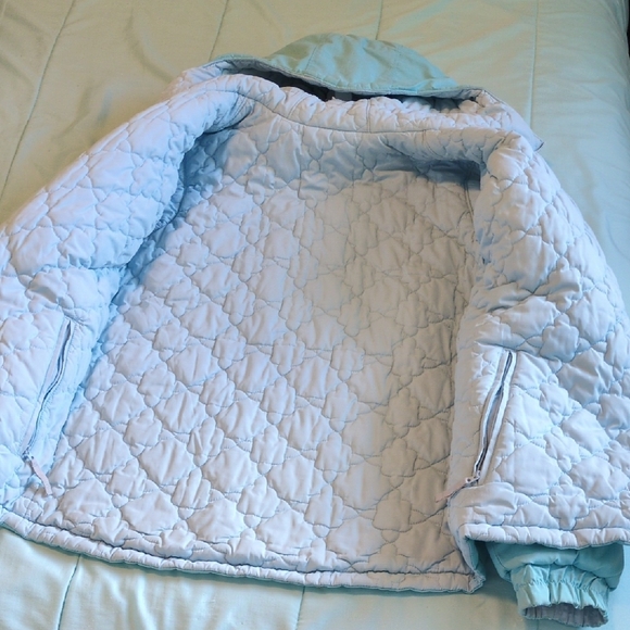 Columbia Kids Aqua and White Jacket - Picture 4 of 6